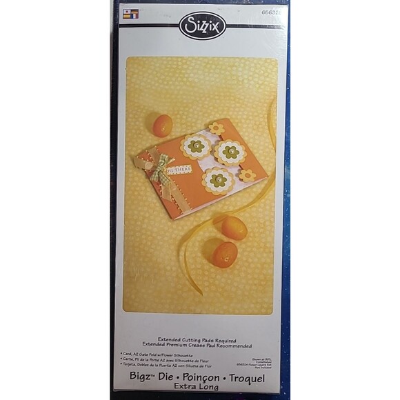 Sizzix Bigz XL BIGkick/Big Shot Die, A2 Gate Fold with Flower Silhouette Card - Picture 1 of 2